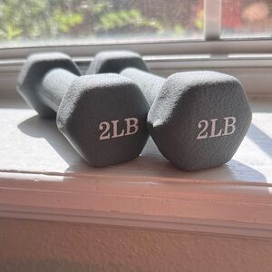 2LB Gray Dumbbells